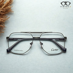 Cartier Gunmetal navigator optical frame for men