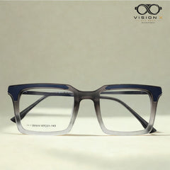 Perfect Grey rectangle optical frame for men view 2