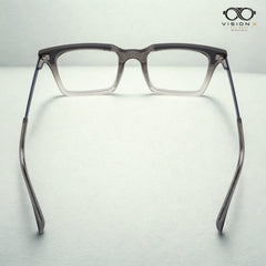 Perfect Grey rectangle optical frame for men view 3