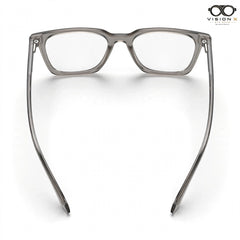 Perfect Grey rectangle optical frame for men view 3