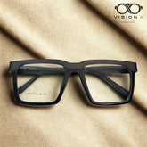 HOXCRS Black rectangle optical frame for men