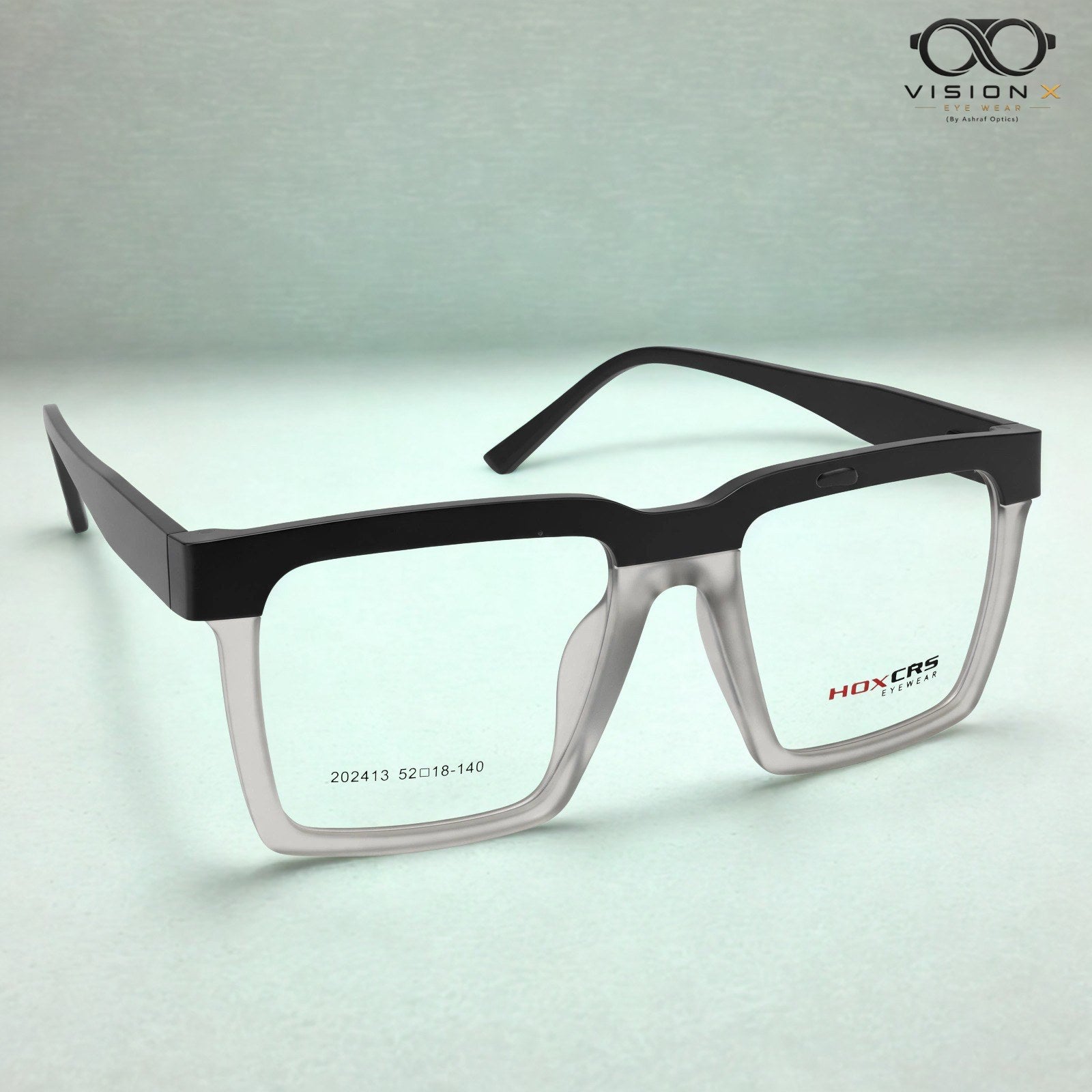 HOXCRS Grey rectangle optical frame for men