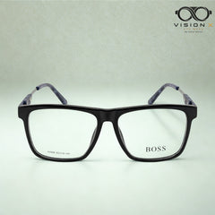 Boss Black rectangle optical frame for men view 2