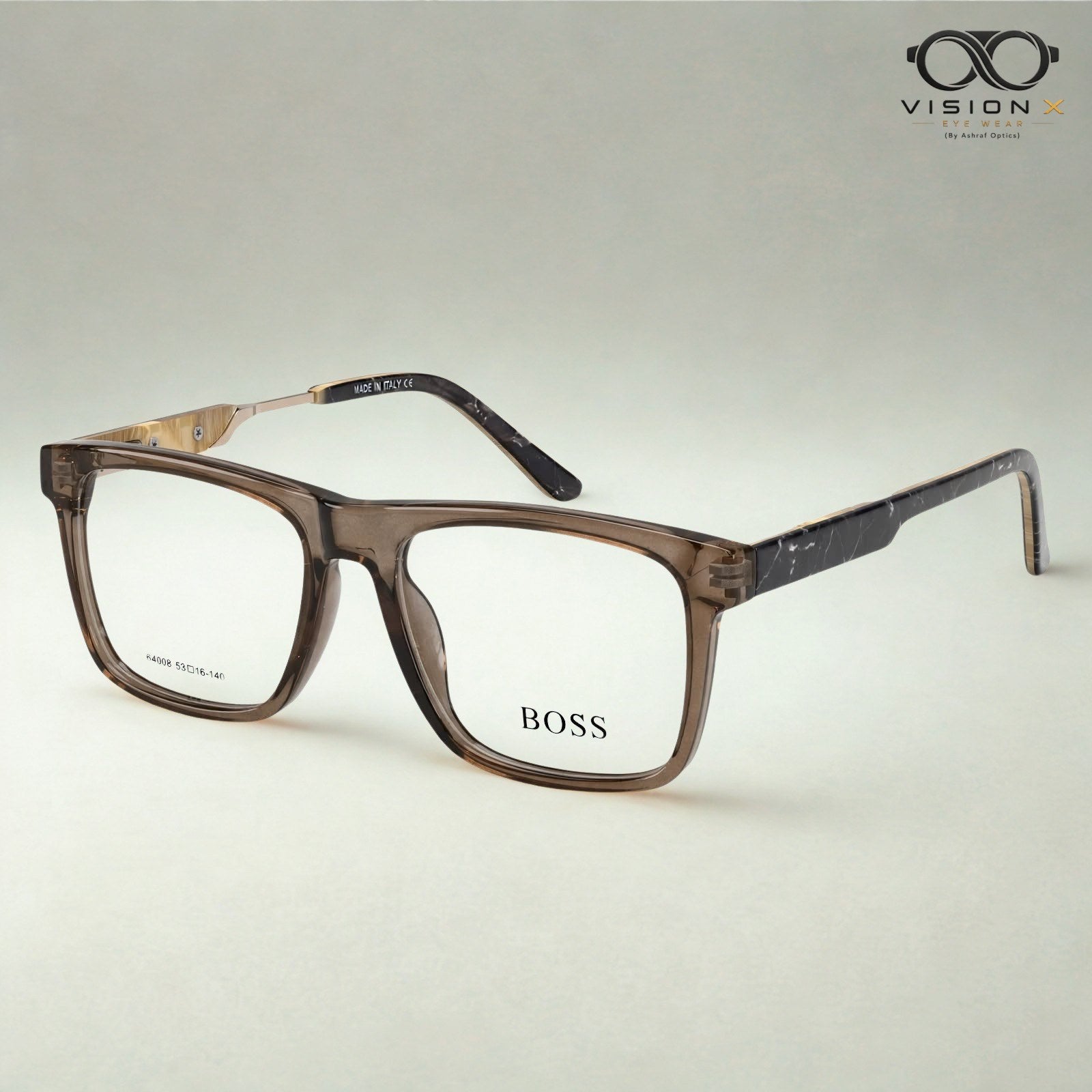 Boss Brown rectangle optical frame for men
