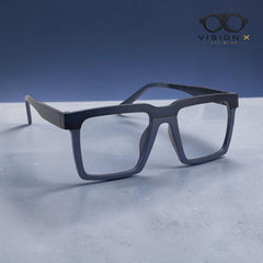HOXCRS Blue rectangle optical frame for men view 2