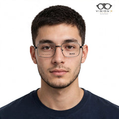 Boss Black rectangle optical frame for men view 4