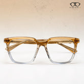 Diamond Amber Clear square optical frame for women