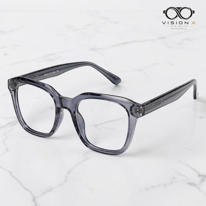 Diamond Smoke Grey square optical frame for women