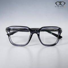 Diamond Smoke Grey square optical frame for women view 2