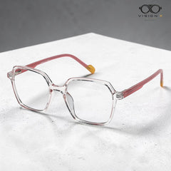 Chanel Clear Pink geometric optical frame for women