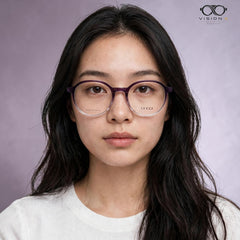 Gucci Purple round optical frame for women view 4