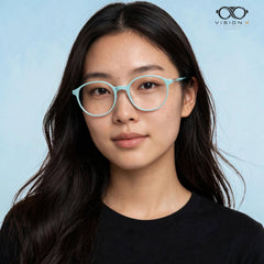 Gucci Teal round optical frame for women view 4