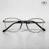 Black Gold browline optical frame for women