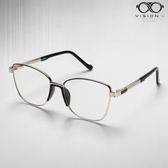 Black Gold browline optical frame for women view 2