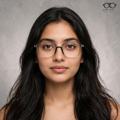 Black Gold browline optical frame for women view 4