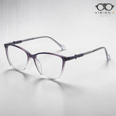 Swarovski Purple Clear cat eye optical frame for women