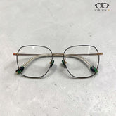 Mei Kailin Gold Green geometric optical frame for women