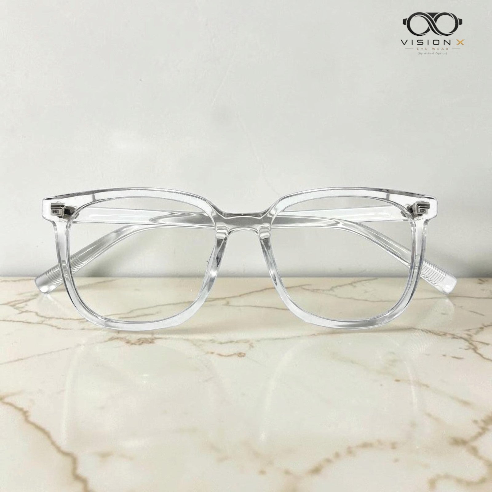 Rei Kawakubo Clear square optical frame for women