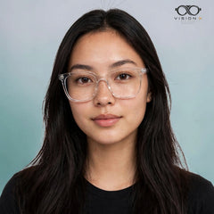 Rei Kawakubo Clear square optical frame for women view 4
