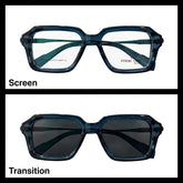 PARK LINE BEACH Dark Blue rectangle optical frame for men