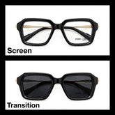 PARK LINE BEACH Black rectangle optical frame for men