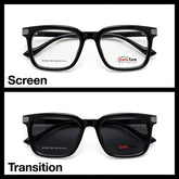 GxfuTure Black rectangle optical frame for men