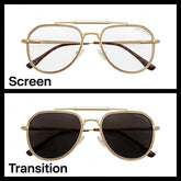 Louis Vuitton Gold aviator optical frame for men