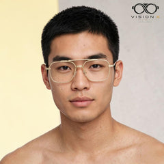 Maybach Gold aviator optical frame for men view 4