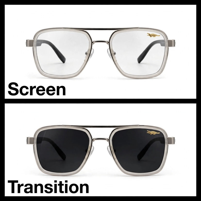 KALEIHEIPAI Silver navigator optical frame for men