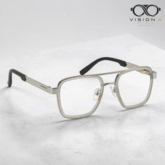KALEIHEIPAI Silver navigator optical frame for men view 3