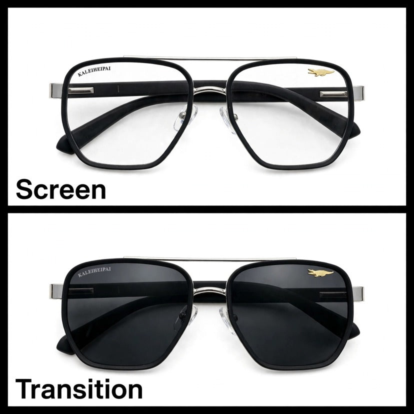 KALEIHEIPAI Black navigator optical frame for men