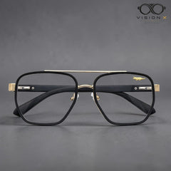 KALEIHEIPAI Black/Gold navigator optical frame for men view 3