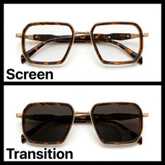 Prada Brown/Gold rectangle optical frame for men