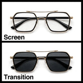 Classic Black/Gold navigator optical frame for men