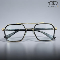 Classic Black/Gold navigator optical frame for men view 2