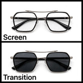 Classic Black/Silver navigator optical frame for men