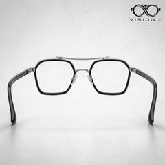 Classic Black/Silver navigator optical frame for men view 4
