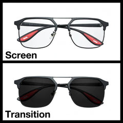 Ray-Ban Black/Red navigator optical frame for men