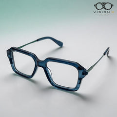 PARK LINE BEACH Dark Blue rectangle optical frame for men view 3