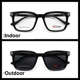 GxfuTure Black rectangle optical frame for men