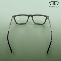 DESIGNEL Olive Green rectangle optical frame for men view 3