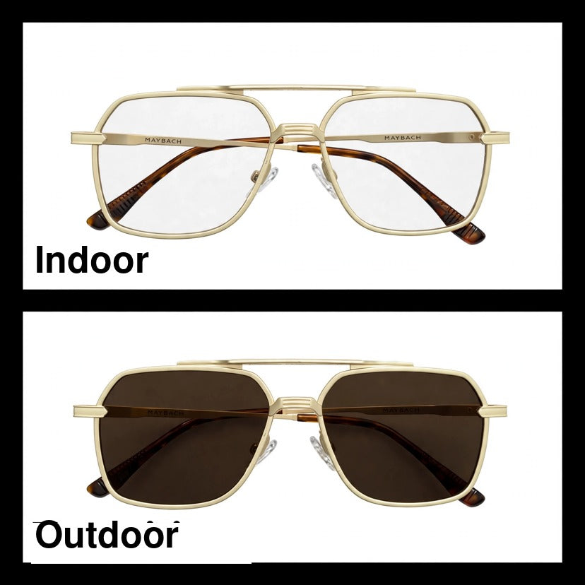 Maybach Gold aviator optical frame for men