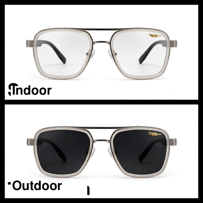KALEIHEIPAI Silver navigator optical frame for men