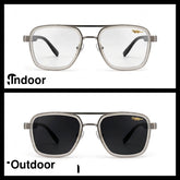 KALEIHEIPAI Silver navigator optical frame for men