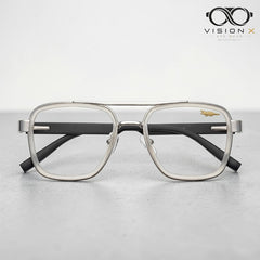 KALEIHEIPAI Silver navigator optical frame for men view 2