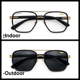 KALEIHEIPAI Black/Gold navigator optical frame for men