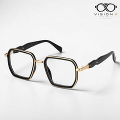 Prada Black/Gold rectangle optical frame for men view 2