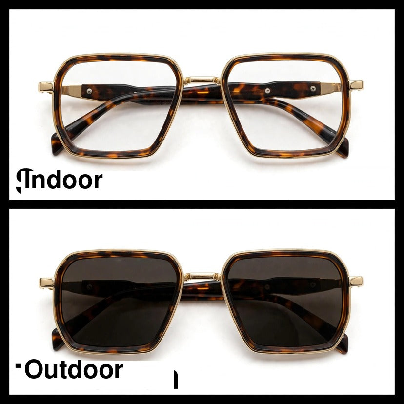 Prada Brown/Gold rectangle optical frame for men