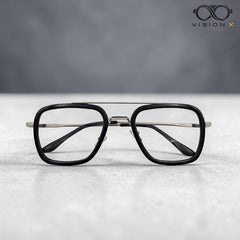 Tony Stark Black navigator optical frame for men view 2