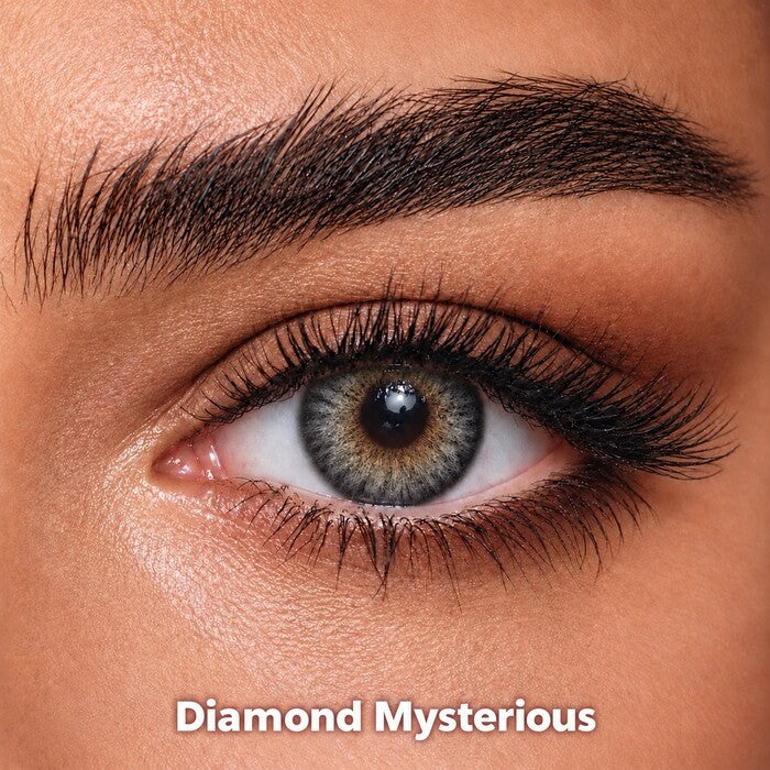 Bella Diamond Collection Diamond Mysterious coloured contact lens worn on a brown eye